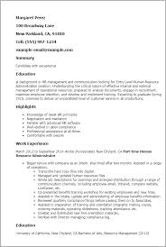 Use our free cv samples and land more job interviews. Entry Level Hr Administration Resume Template Mpr