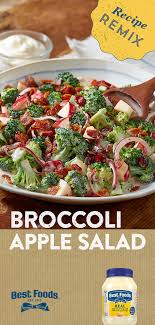 Broccoli Apple Salad With Dried Cranberries Hellmann S Us Recipe Food Delicious Salads Recipes