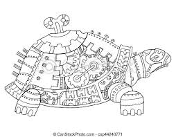 Shading adds depth, contrast, and helps direct the viewer's eyes to the focal point of your art. Steampunk Style Turtle Coloring Book Vector Steampunk Style Turtle Mechanical Animal Coloring Book Vector Illustration Canstock