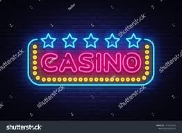 Casino Neon Logo Light Banner Design Element Colorful Modern Design Trend Night Bright Advertising Bright Sign Vector Neon Logo Banner Design Lighting Logo