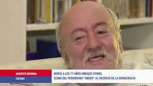 Falleció el periodista y escritor Enrique Symns