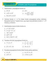 Pilihlah salah satu jawaban yang paling tepat. Matematika Kelas 9 Halaman 20 Latihan 1 2 Nomor 3 Brainly Co Id