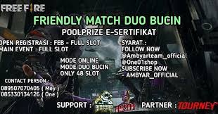 Inilah cheat free fire terbaru 2020 no root di android, termasuk cara kebal peluru, script diamond & hack skin ff yang masih bisa digunakan, auto selain itu kamu akan sangat mudah melakukan looting item yang kamu butuhkan. Fm Duo Bucin Duo Supportive Online