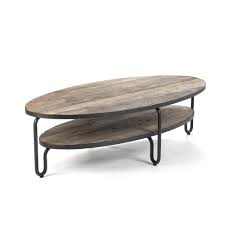 It lets you create a warm and inviting look with your favorite decor, collectibles, potted plants etc. Zentique Alberta Oval Coffee Table Industrial Chic Hs105 Nook Cottage