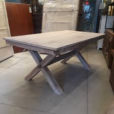 Just created for room vignette, so i haven't done all the turning on the spindle between the legs. Cross Leg Dining Table Nadeau Cincinnati