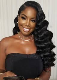 Hollywood Curls In Black Women Hollywood Curls Black Bridesmaids Hairstyles Black Wedding Hairstyles