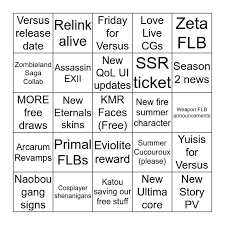 Check spelling or type a new query. Gbf Summer 2019 Stream Bingo Card