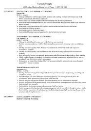 Tax Senior Accountant Resume Samples Velvet Jobs