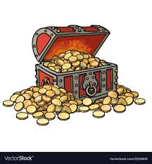 Old Chest With Gold Coins Piles Of Coins Around Cartoon Style Hand Drawn Vector Illustration Isolated On White Ba Gold Drawing Golden Coin How To Draw Hands