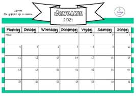 Noch 188 tage bis zum jahresende. Afrikaans Kalender 2021 By Little Bite Ideas Teachers Pay Teachers