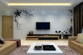 صور تصميمات ديكورات حوائط للتلفزيون 2 floating shelves living room small apartment living room hall interior design