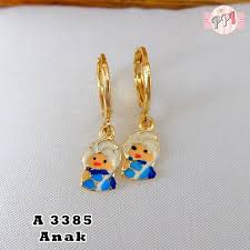 Untuk dapatkan update perhiasan dengan model terbaru setiap hari jam 5 sore harga emas. Anting Emas Fashion Karakter Putri Frozen A 4879 Anak Shopee Indonesia