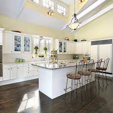 Floor cabinets have recessed bases and countertops in greys the counters are fitted with a granite top surface, which gives the kitchen a modern twist. China American Style Solid Wood Galley Kitchen Designs Wooden Kitchen Cupboards China Readymade Kitchen Cabinets Custom Bathroom Cabinets