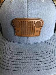 Jeep Jeep Hat Richardson 112 Snapback Trucker Hat With Custom Leather Patch For Jeep Lovers Dad G Leather Patches Richardson Hats Laser Engraved Leather