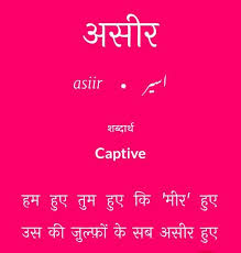 Asir Captive Urdu Love Words Urdu Words Urdu Words With Meaning