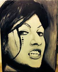 Unity Series Art of the Day 💎 "Heading Home With My Family" was created by  Steve Mateyu. This beautiful black and white acrylic painting stands 52  inches in height and 32 inches