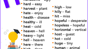 Explore the signs and symptoms, genetic cause, and inheritance pattern of various health conditions. Alphabetical Opposite Word List H English Grammar Here
