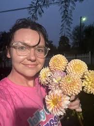 Askwith Minnie Dahlia after morning rain