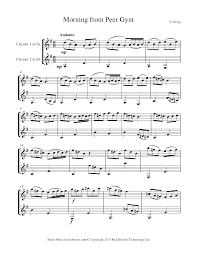 We did not find results for: Grieg Morning From Peer Gynt Morning Mood Sheet Music For Clarinet Duet 8notes Com