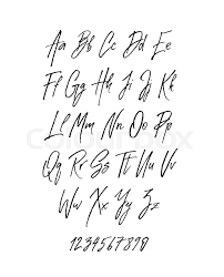 Different computer fonts have names, and you can identify them by their features. Handwritten Brush Style Modern Cursive Stock Vector Colourbox