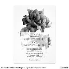 Black And White Floral Invitation Design Black And White Vintage Floral Wedding Invitation Vintage Floral Wedding Invitations Floral Wedding Invitations Floral Invitation