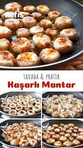 Pratik Tavada Kasarli Mantar 2020 Yemek Tarifleri Yemek Gida