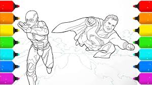 Justice league coloring pages , coloring pages tv, wonderwoman, superman, flash, batman, superman Digital Drawing Justice League For Coloring Pages Timelapse Youtube