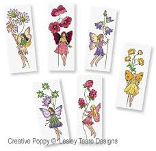 flower fairies cross stitch pattern by lesley teare designs