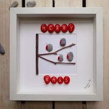 Robin Pebble Picture Christmas Pebble Art Anselmo Pebble Art Christmas Pebble Art Pebble Art Rock Crafts