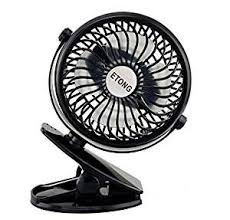 Clip on electric fan mini 3 speed adjustable tilt comfort zone cooling fan desks. Amazon Com Etong Portable Clip Fan 5 Inch Rechargeable Clamp Fans Battery Powered Clip Table Fan Desktop Fan Clamp Fan Stroller Fan Portable Stroller Desk Fan
