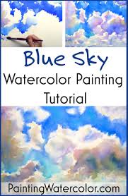Blue Sky Sketching Watercolor Painting Tutorial By Jennifer Branch Watercolor Paintings Tutorials Watercolor Painting Techniques Watercolor Paintings