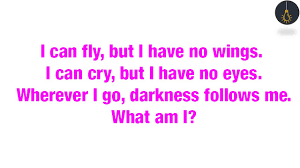 I Can Fly But Have No Wings I Can Cry Get The Answer Riddle 01 In 2020 Riddle Questions And Answers Riddles Brain Teasers Riddles