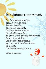 Der Schneemann Weint Elkes Kindergeschichten Geschichten Fur Kinder Schneemann Wintergedichte Fur Kinder
