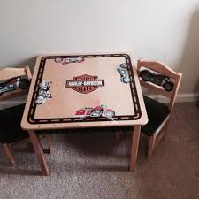 Kids Size Harley Davidson Table And 2 Chairs Great Condition 100 Obo Harley Davidson Decor Diy Home Cleaning Harley Davidson