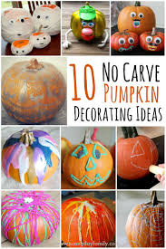We love the idea that sl craft guru buffy hargett miller shared with us of using pumpkins as a planter for succulents, or simply adding a design with a touch of paint. 10 Easy No Carve Pumpkin Decorating Ideas Your Family Will Love Sunny Day Family