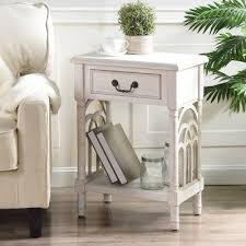 Save 15% in cart on select furniture with code july. 1 Drawer Side Table Distressed White Stylecraft White Side Tables End Tables With Storage Accent Table