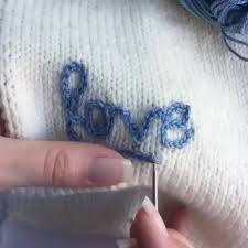 How to embroider a knitted sweater | embroidering knitted items. Watch The Tutorial On Youtube By Charles And Elin Hand Tattoos Crochet Patterns Knit Stitch Patterns