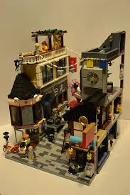 Japan Town Angle 1 Lego Projects Lego Minifigure Display Cool Lego Creations