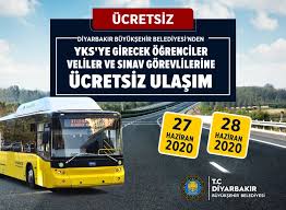 Yks Ye Girecek Ogrencilere Ulasim Ucretsiz Diyarbakir Buyuksehir Belediyesi