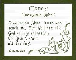 Clancy Name Blessings Personalized Cross Stitch Design From Joyful Expressions Personalized Cross Cross Stitch Cross Stitch Designs
