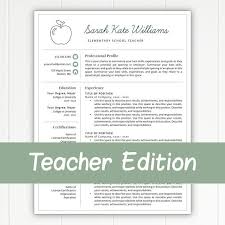 Teacher Resume Template For Word Pages Teacher Template Teacher Cv Resume For Teacher Elementary Template Teacher Instant Download Teacher Resume Template Teacher Resume Teacher Templates