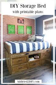 No more leaning up against that hard wall. How To Build A Diy Full Size Captain S Bed With Hidden Storage