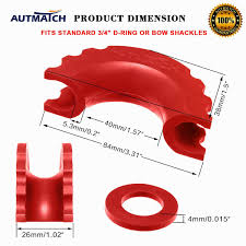 Autmatch Pack Of 2 D Ring Shackle Isolators Washers Kit 2