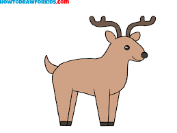 How To Draw A Reindeer - Easy Drawing Tutorial For Kids