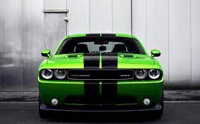 Quality wallpaper with a preview on: Green And Black Sports Vehicle Dodge Challenger Car Dodge Challenger Hellcat Hd Wallpaper Wallpaper Flare