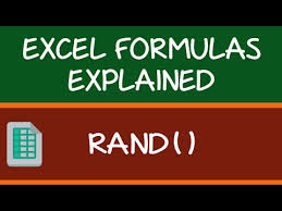 How To Use Excel Rand Function Examples Video Excel Formula Excel Tutorials Vlookup Excel