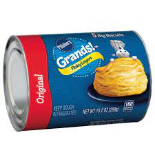 Grease cupcake pans and spread one biscuit into each hole. Pillsbury Grands Flaky Layers Original Biscuits Shop Biscuit Cookie Dough At H E B