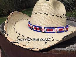 Native American Beaded Cowboy Hat Band Western Hatband Etsy Cowboy Hats Beaded Cowboy Hat Bands Cowboy Hat Band