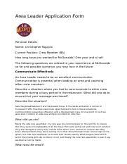 Mcdonalds crew trainer resume examples. What Did You Do What Was The Result Commitment Becoming A Crew Trainer Is A Big Course Hero