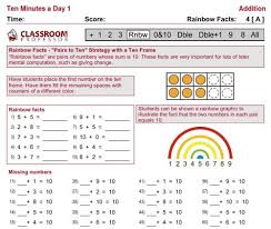 Rainbow Connection For Math Facts To Ten Fact Families Rainbow Facts Free Math Worksheets Math Facts
